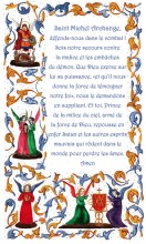 Lot de 25 images prière de l'archange Saint Michel